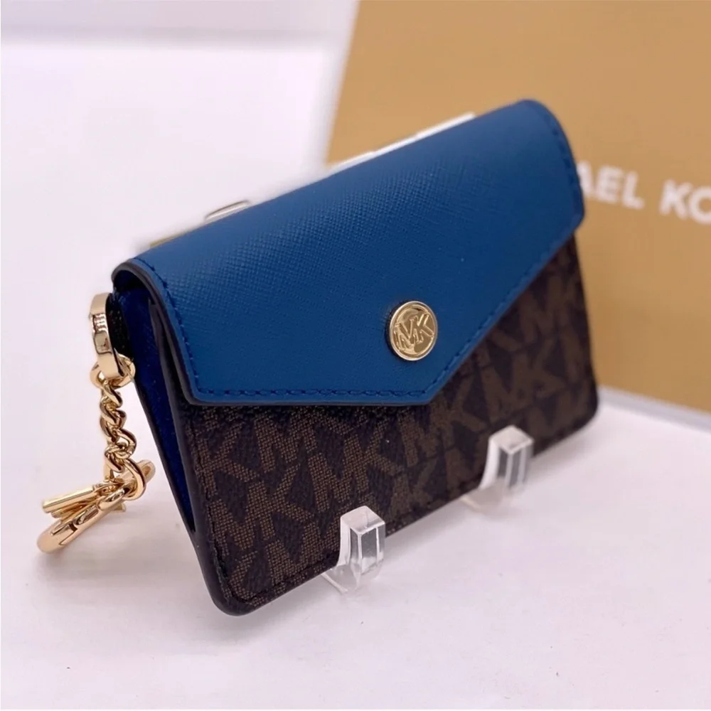 Michael Kors Blue and Gray Card Holder
